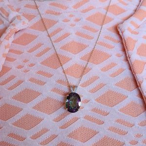 10kt Gold Mystic Topaz Necklace